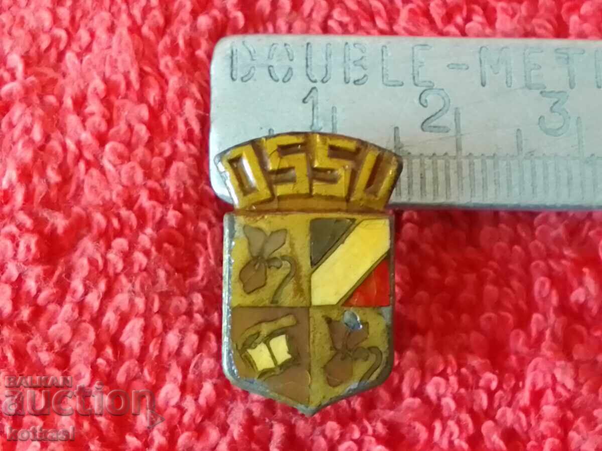 Old France university buttonel badge marked OSSU Old France university buttonel badge marked OSSU