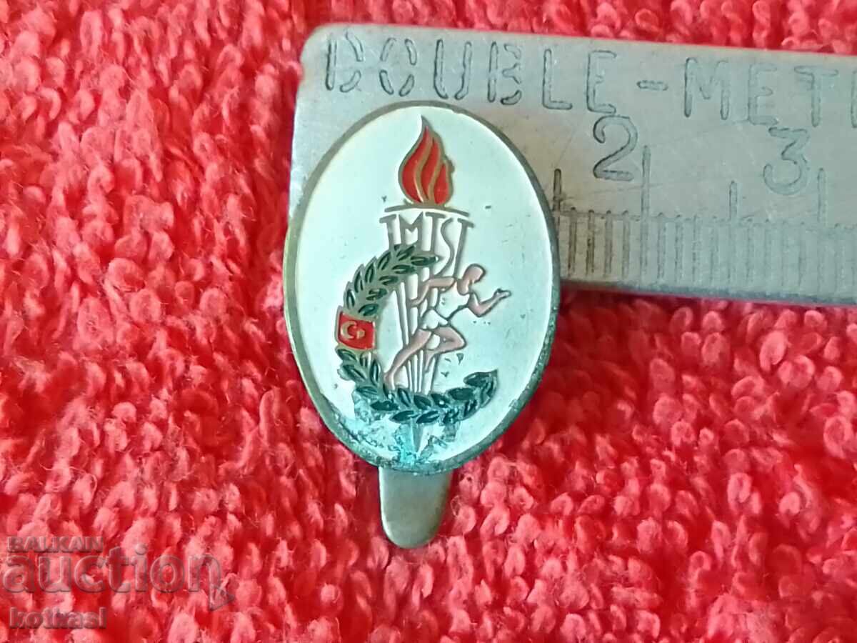 Old metal buttonhole badge Turkey Athletics TMTST Old metal buttonhole badge Turkey Athletics TMTST