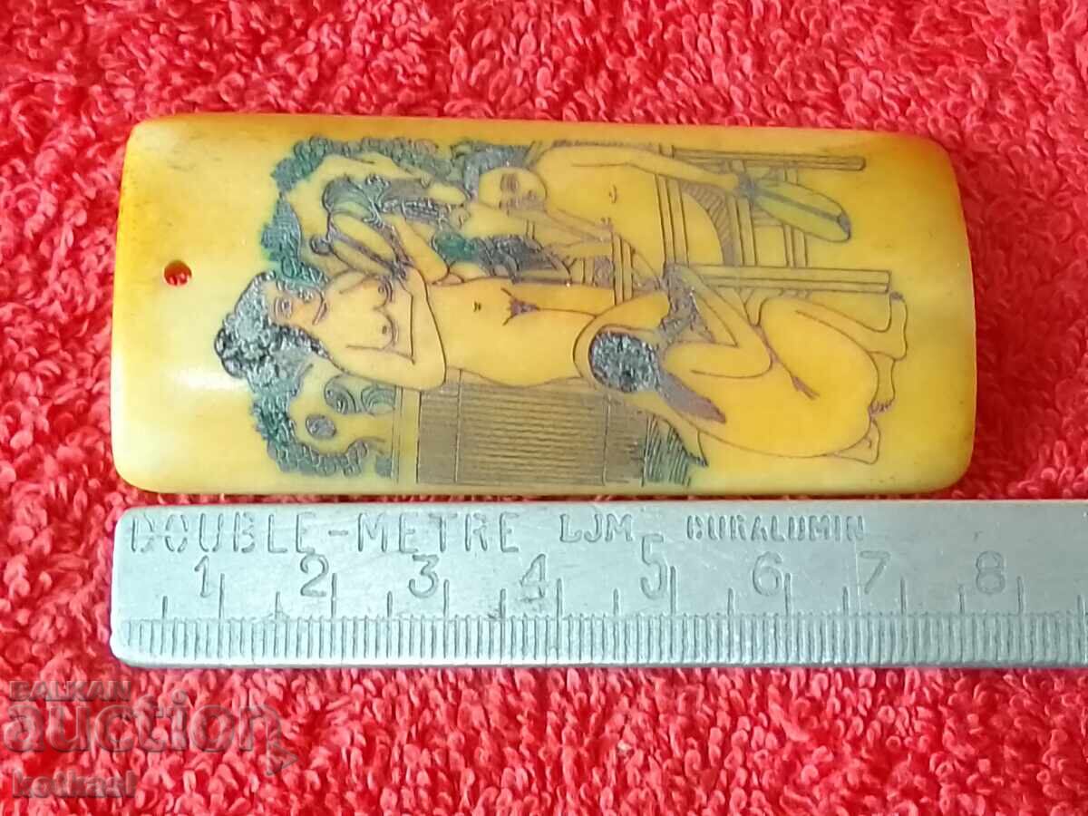 Drawing Bone engraving Sex Erotica Nude man women with price 115.50 BGN | € 59.05