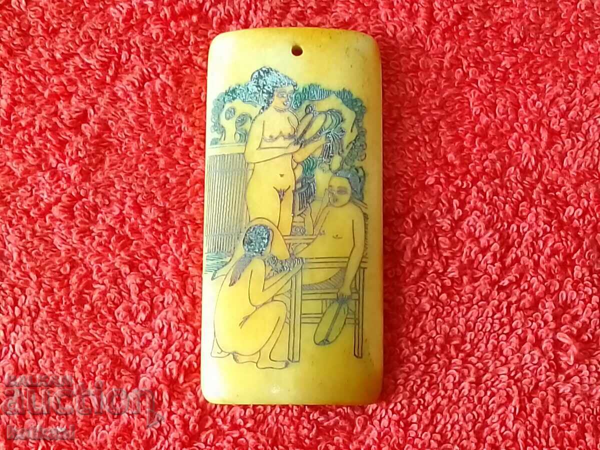 Drawing Bone engraving Sex Erotica Nude man women - 6