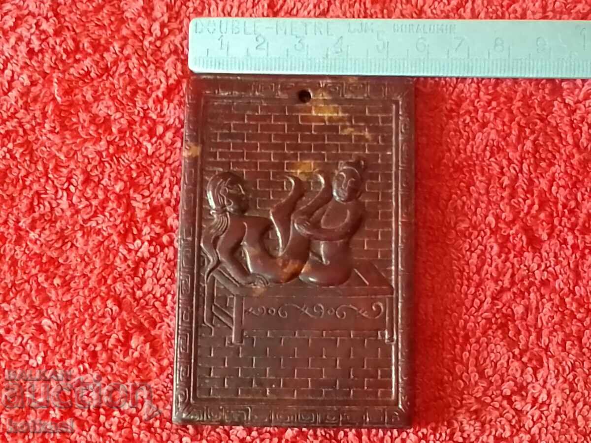 Χαρακτική σε πλάκα από φυσικό νεφρίτη Sex Erotica Διπλής Όψης Χαρακτική σε πλάκα από φυσικό νεφρίτη Sex Erotica Διπλής Όψης