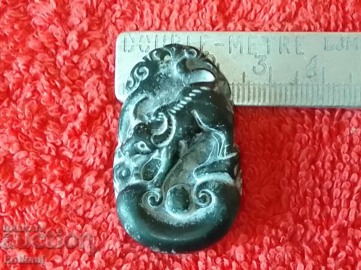 Natural Jade Buffalo Pendant