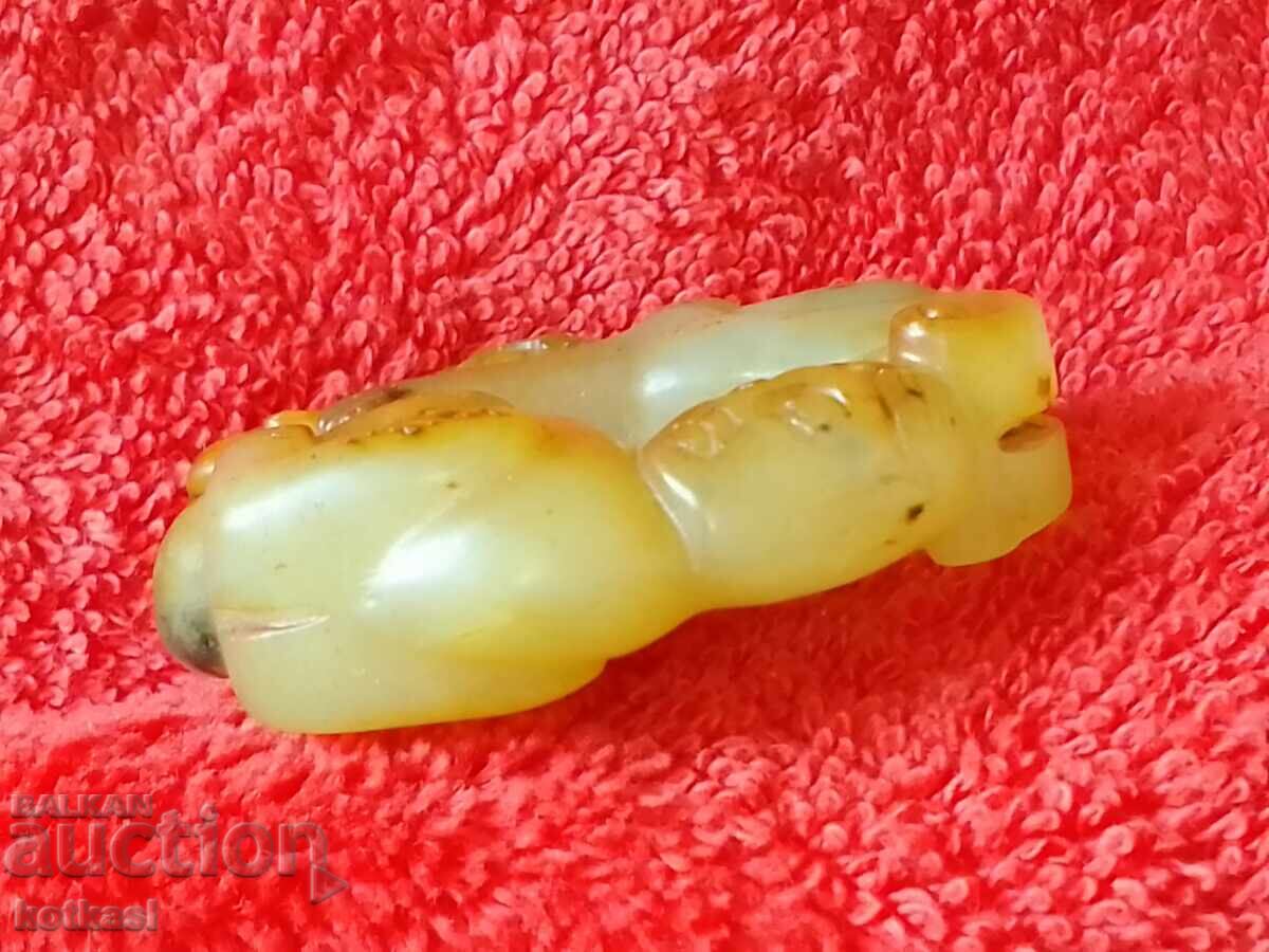 Παράδοση Φυσικό κρεμαστό νεφρίτη φιγούρα Σεξ Ερωτικό Γυμνό Αρσενικό Γυναίκα