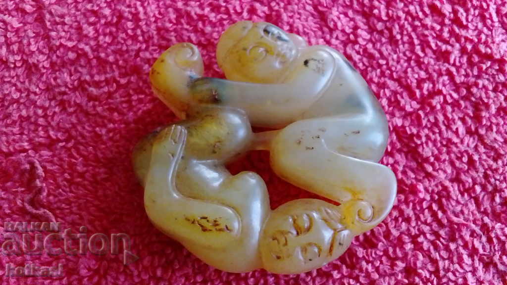 Natural Jade Pendant Figure Sex Erotic Nude Male Female - 5
