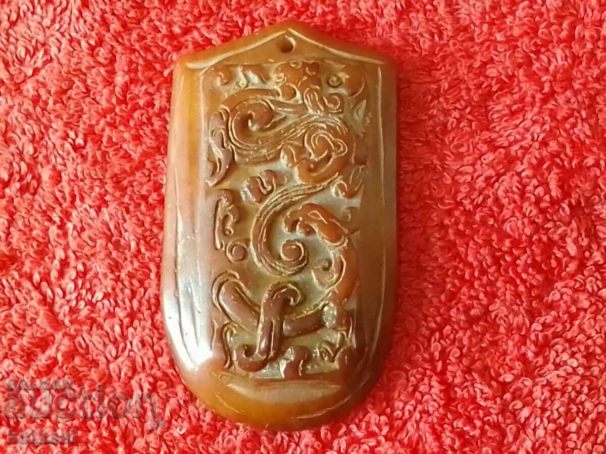 Delivery of Natural Jade Plate Panel Pendant Engraving Delivery of Natural Jade Plate Panel Pendant Engraving