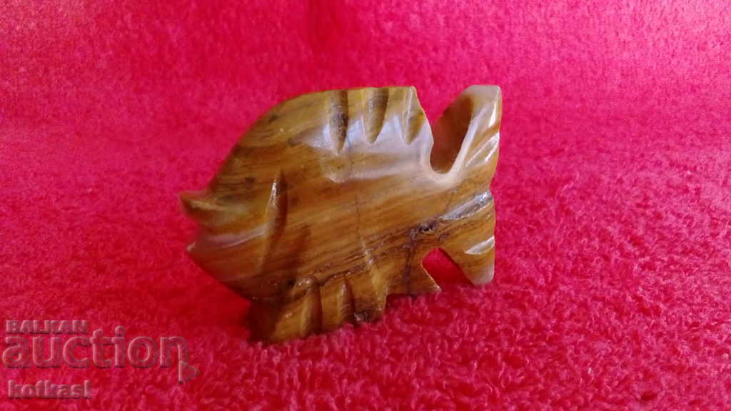 Onyx semi-precious stone Fish figure - 5 Onyx semi-precious stone Fish figure - 5