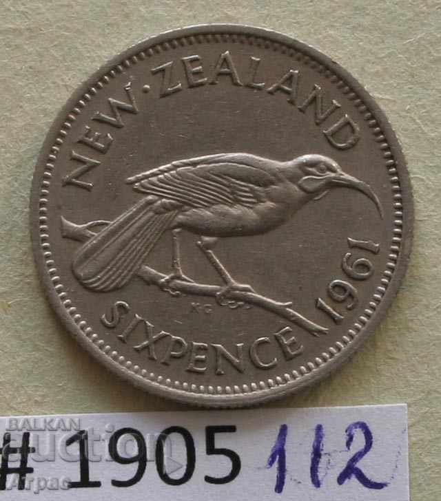 6 pense 1961 Noua Zeelandă-