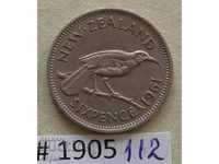 6 pence 1961 New Zealand-