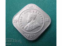 India britanică 2 Anna 1918 Monedă rară