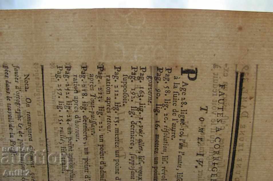 Δημοπρασία 1762 Βιβλίο MEMOIRES DE LA VERTU Τόμος 4