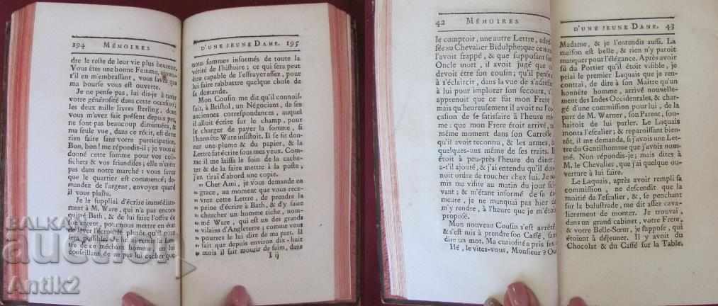 1762 Βιβλίο MEMOIRES DE LA VERTU Τόμος 4 - 5