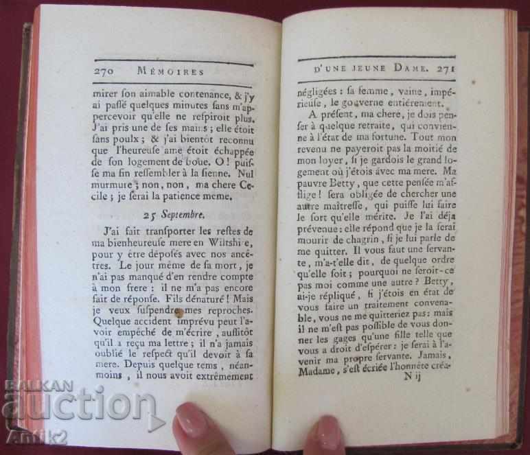 Delivery of 1762 Book MEMOIRES DE LA VERTU Volume 3 Delivery of 1762 Book MEMOIRES DE LA VERTU Volume 3