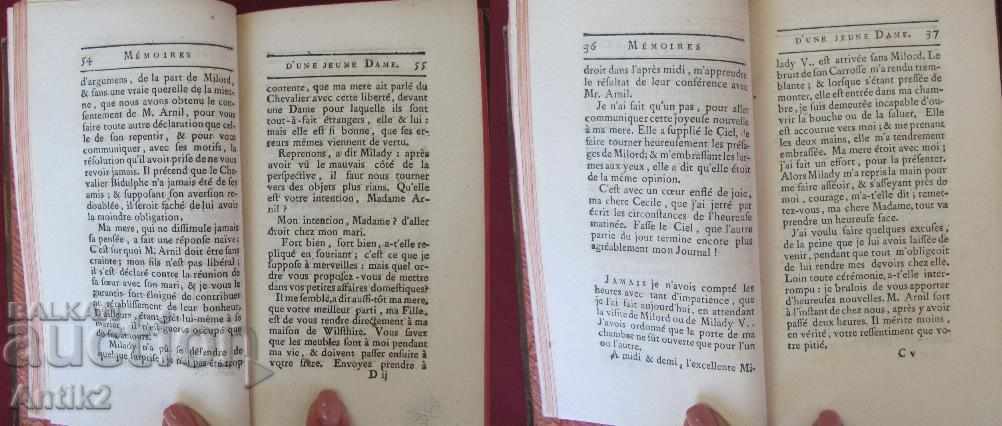 1762 Book MEMOIRES DE LA VERTU Volume 3 - 6 1762 Book MEMOIRES DE LA VERTU Volume 3 - 6
