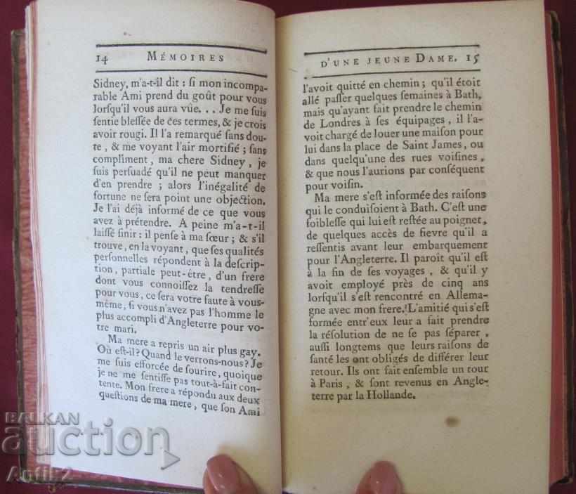 1762. Carte MEMOIRES DE LA VERTU Volumul 1 - 7 1762. Carte MEMOIRES DE LA VERTU Volumul 1 - 7