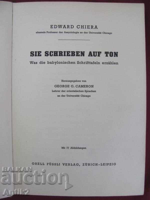 1941 EDWARD CHIERA SIE SCHRIEBEN AUF TON is rare with price 115.00 BGN | € 58.80