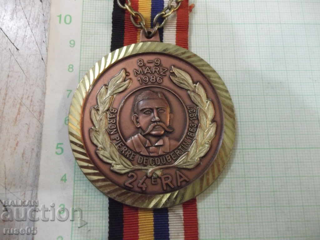 Medallion "BARON PIERRE DE COUBERTIN 1863 - 1937" with price 100.00 BGN | € 51.13 Medallion "BARON PIERRE DE COUBERTIN 1863 - 1937" with price 100.00 BGN | € 51.13