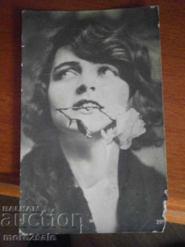 OLD CARD - GIRL, ROMANCE - WRITTEN 1926