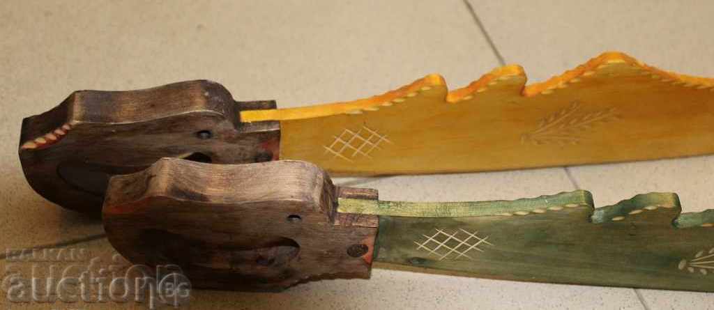 Auction  .KINGDOM BULGARIA WOODEN CHILDREN'S SWORDS TOY