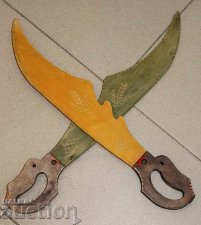 .KINGDOM BULGARIA WOODEN CHILDREN'S SWORDS TOY