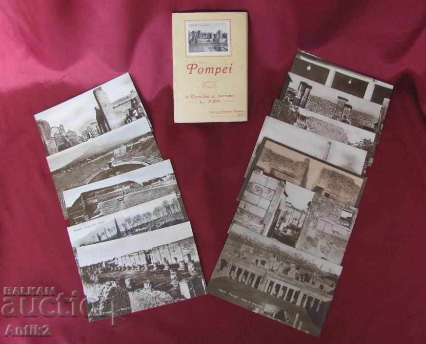 1900-та Комплект Пощенски Картички 12бр.Помпей Италия