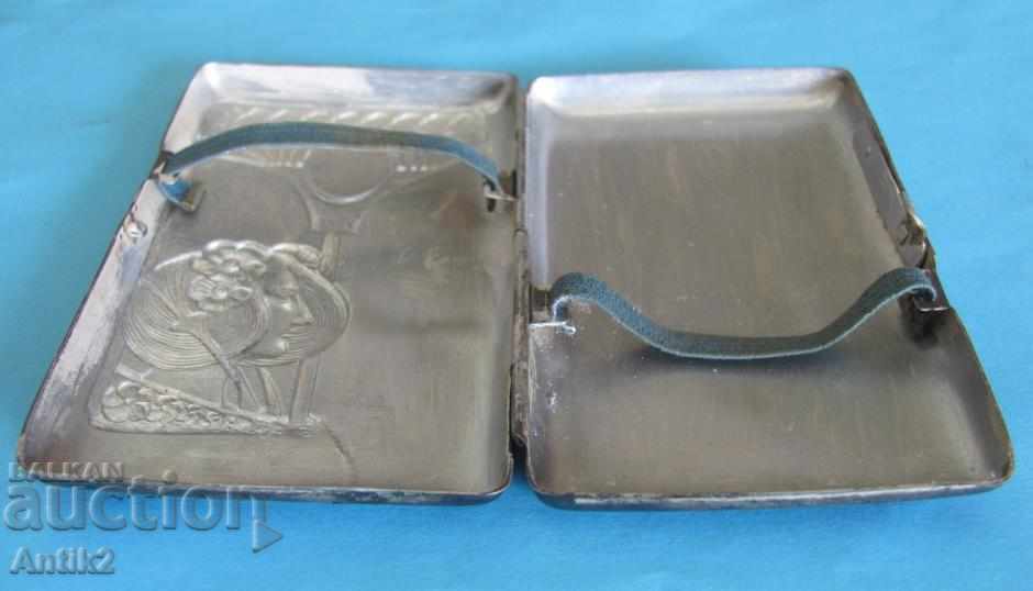 1900s Art Nouveau A.MUCHA Silver Plated Tabaker είναι πολύ σπάνιο - 5 1900s Art Nouveau A.MUCHA Silver Plated Tabaker είναι πολύ σπάνιο - 5