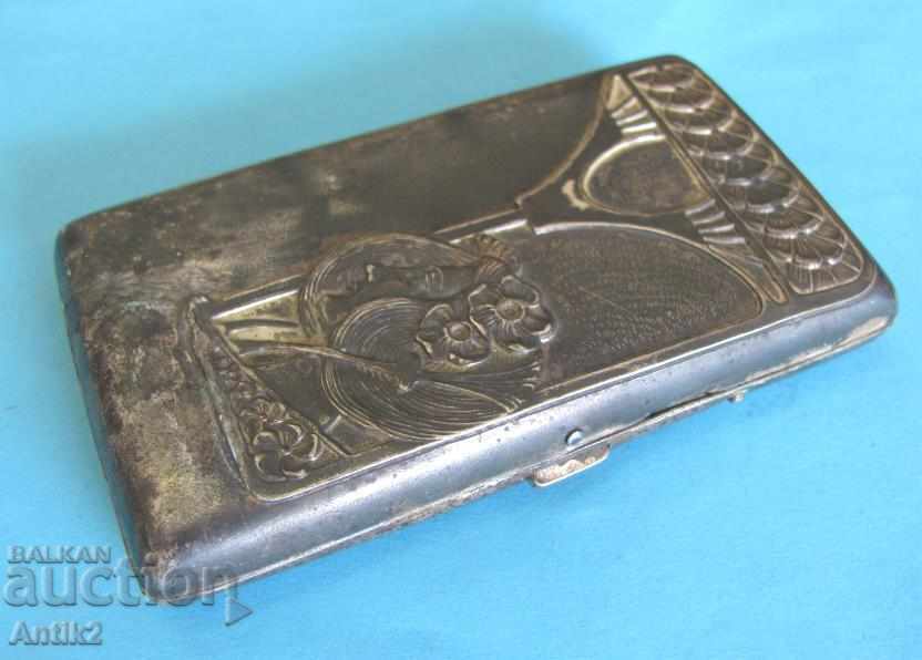 1900s Art Nouveau A.MUCHA Silver Plated Tabaker είναι πολύ σπάνιο - 7 1900s Art Nouveau A.MUCHA Silver Plated Tabaker είναι πολύ σπάνιο - 7