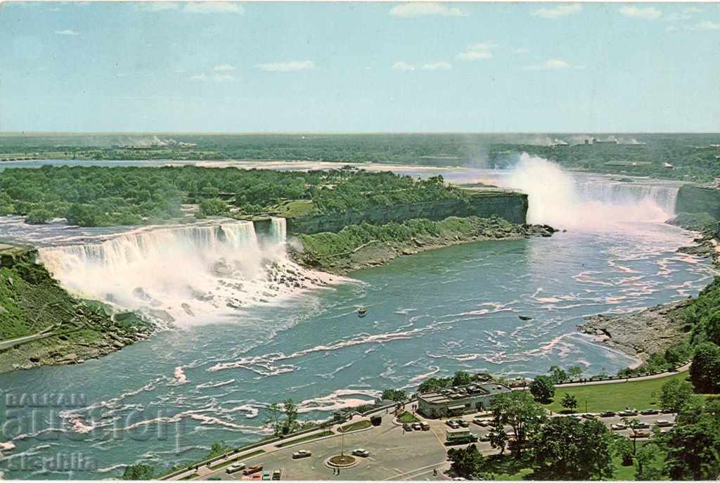 Carte poștală veche - Cascada Niagara, vedere generală
