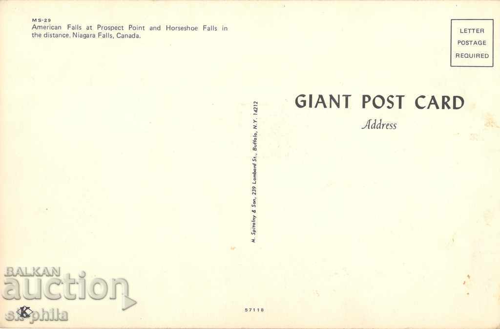 Old postcard - Niagara Falls, view from Canada with price 2.00 BGN | € 1.02 Old postcard - Niagara Falls, view from Canada with price 2.00 BGN | € 1.02