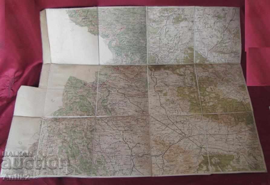Аукцион 1885г. Оригинална Военна Карта Българо-Сръбска Война рядка Аукцион 1885г. Оригинална Военна Карта Българо-Сръбска Война рядка