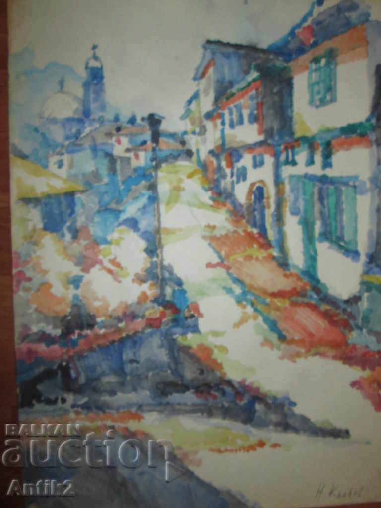Original watercolor painting, signed 36x51cm - 5