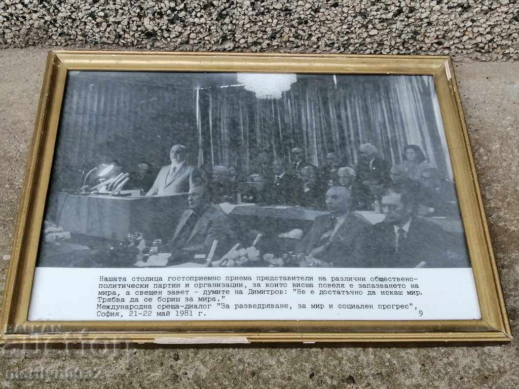 Portrait of propaganda Todor Zhivkov picture in picture frame - 6 Portrait of propaganda Todor Zhivkov picture in picture frame - 6