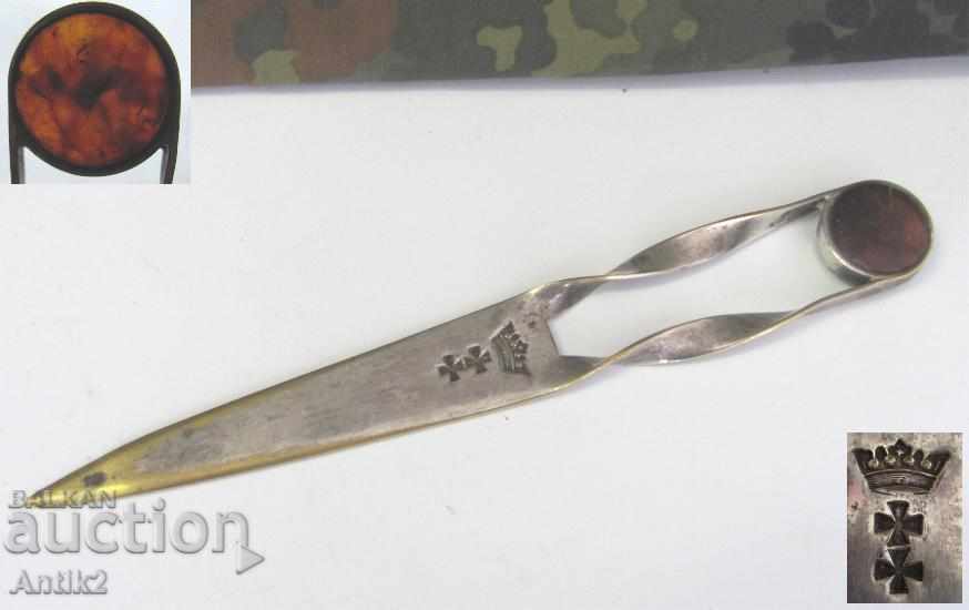 Първа Световна Война Нож за рязане на хартия посребрен