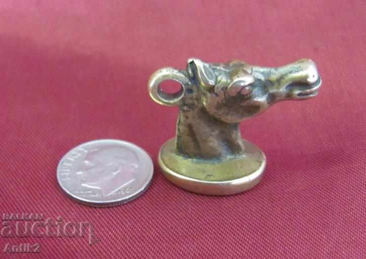 19th Century Bronze Seal-Cavalry Officer Russia - 6 19th Century Bronze Seal-Cavalry Officer Russia - 6