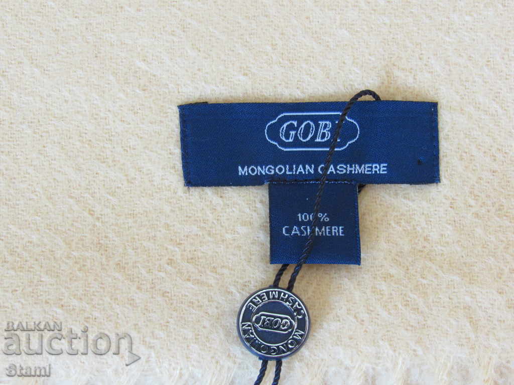 Delivery of New cashmere pastel yellow scarf GOBI, Mongolia