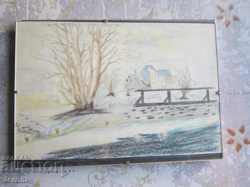 Old German painting picture with price 15.00 BGN | € 7.67 Old German painting picture with price 15.00 BGN | € 7.67