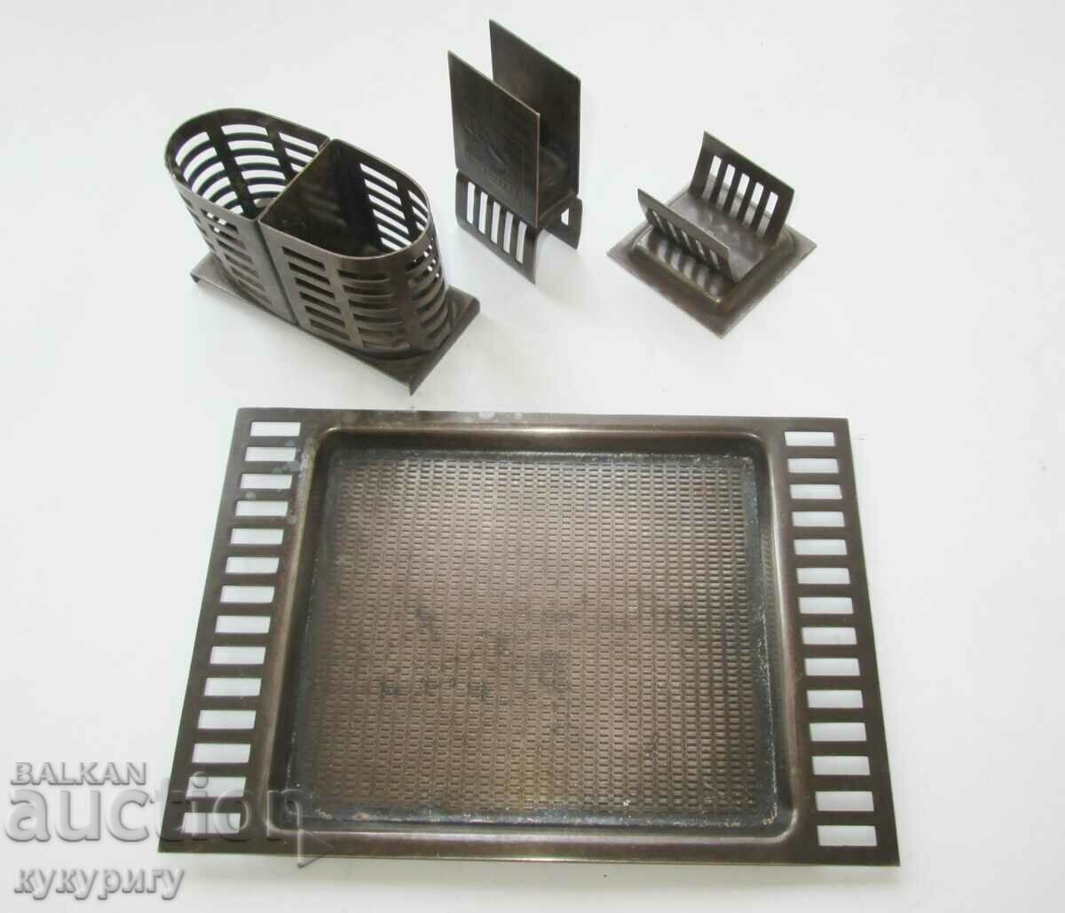 Set de masă vechi cutie de chibrituri suport pentru țigări - 7