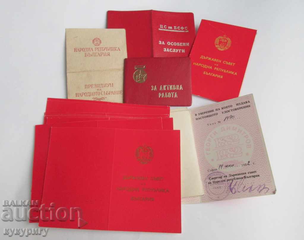LOT document certificate booklet for social medal 19 pieces