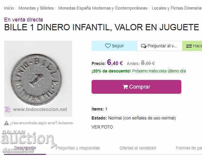 * $ * Y * $ * Coin Token PLAY BILL 1 DINERO INFANTIL * $ * Y * $ * - 5 * $ * Y * $ * Coin Token PLAY BILL 1 DINERO INFANTIL * $ * Y * $ * - 5