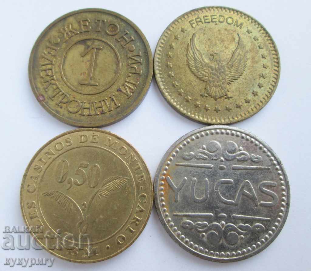 Auction Lot of 8 different old token tokens Auction Lot of 8 different old token tokens