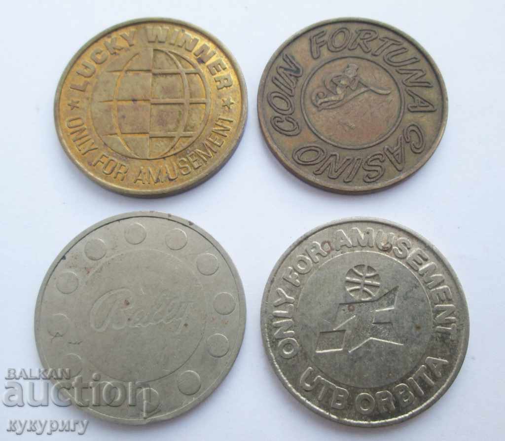 Lot of 8 different old token tokens - 5 Lot of 8 different old token tokens - 5