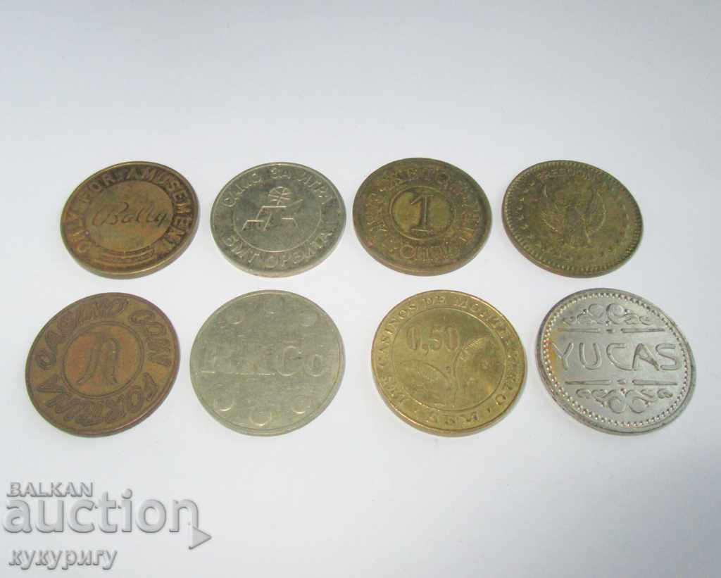 Lot of 8 different old token tokens - 6 Lot of 8 different old token tokens - 6