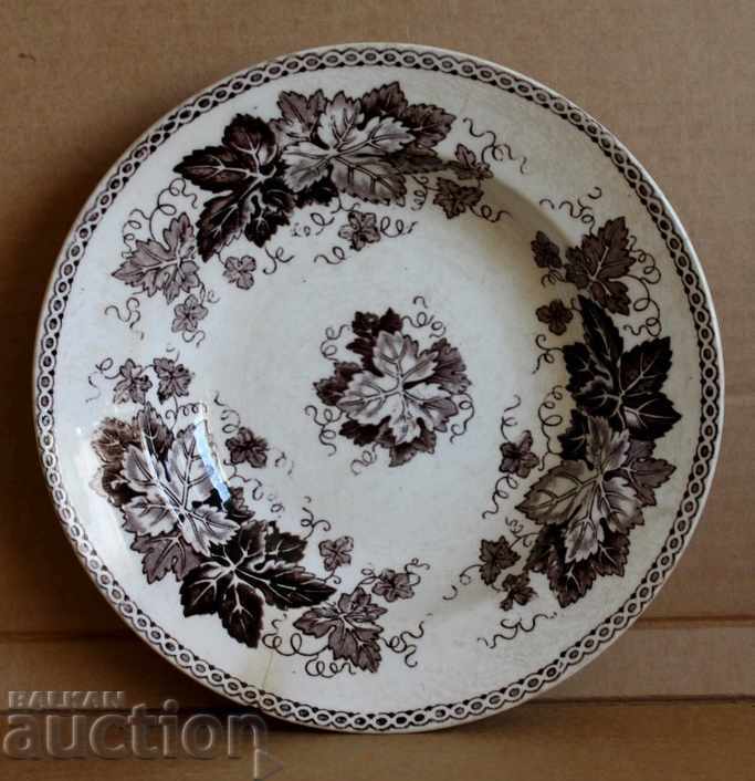 . 19th Century Porcelain Plate Marked . 19th Century Porcelain Plate Marked