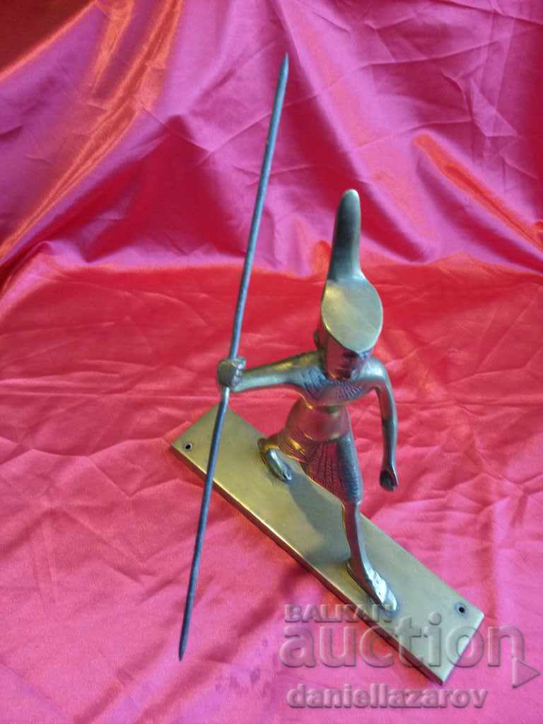 Licitație Figurină BRONZE Masive Vechi, Figura RĂZBOIUL EGIPTIAN