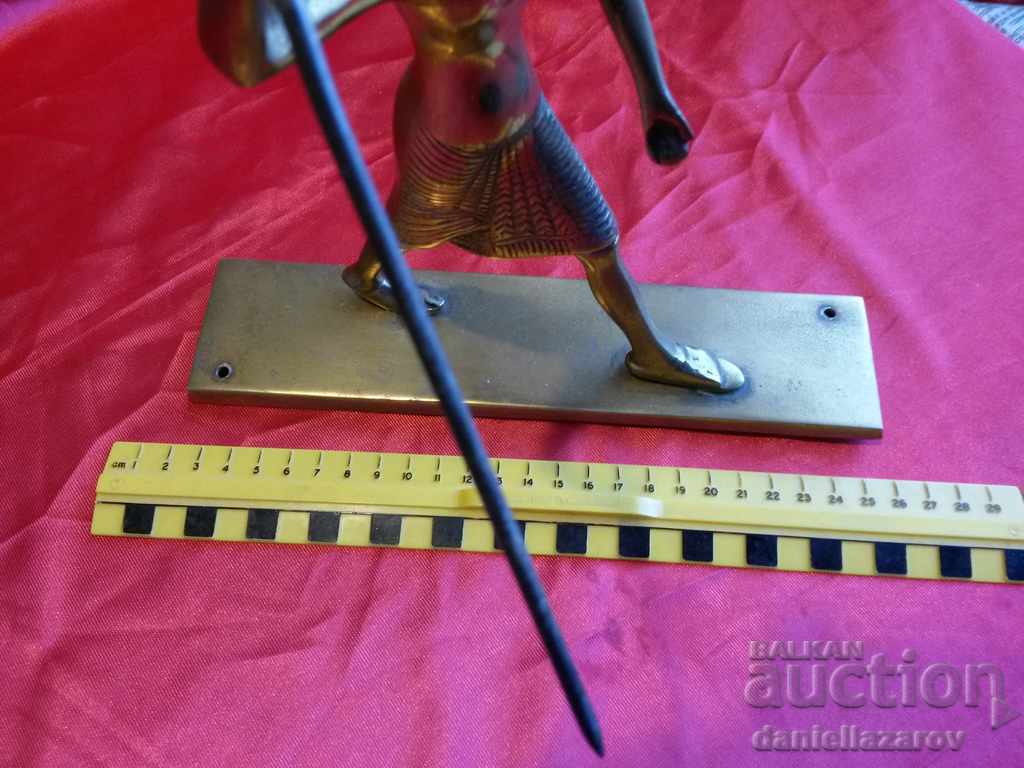 Figurină BRONZE Masive Vechi, Figura RĂZBOIUL EGIPTIAN - 5