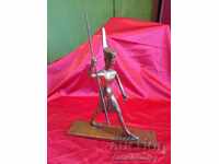 Old Massive BRONZE Figurine, Figure EGYPTIAN WAR