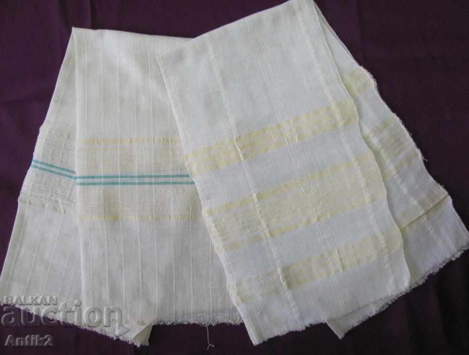 19 век Фолк Арт 2 броя Ръчно Тъкани Кърпи