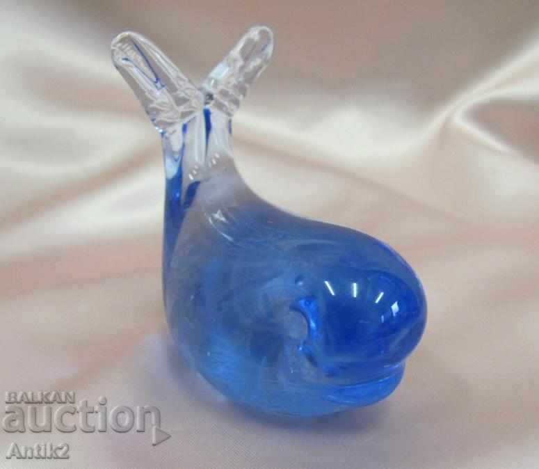 Стара Кристално Стъкло Фигурка-Кит - 5 Стара Кристално Стъкло Фигурка-Кит - 5