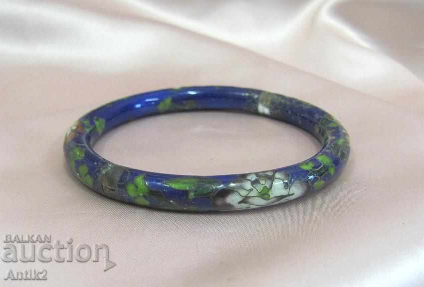 19th Century Ladies Glass Bracelet Stained Glass
