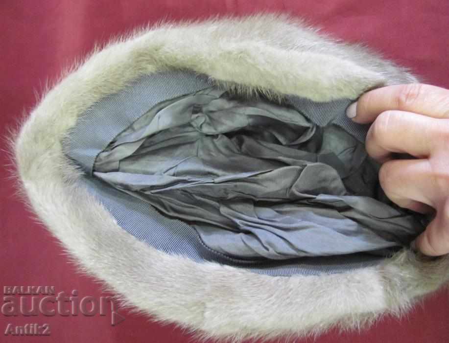 50's Old Ladies Mink Hat PETERS HARBURG - 5 50's Old Ladies Mink Hat PETERS HARBURG - 5
