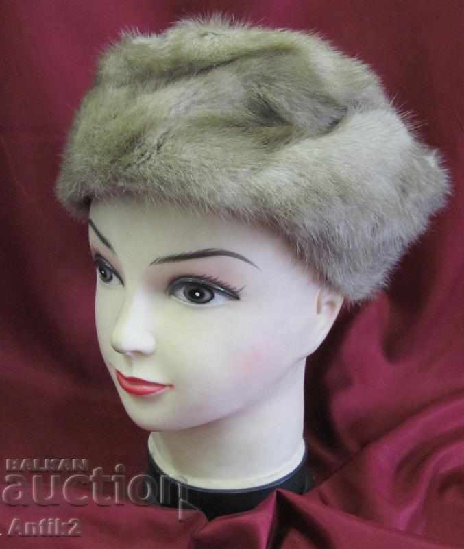 50's Old Ladies Mink Hat PETERS HARBURG - 6 50's Old Ladies Mink Hat PETERS HARBURG - 6